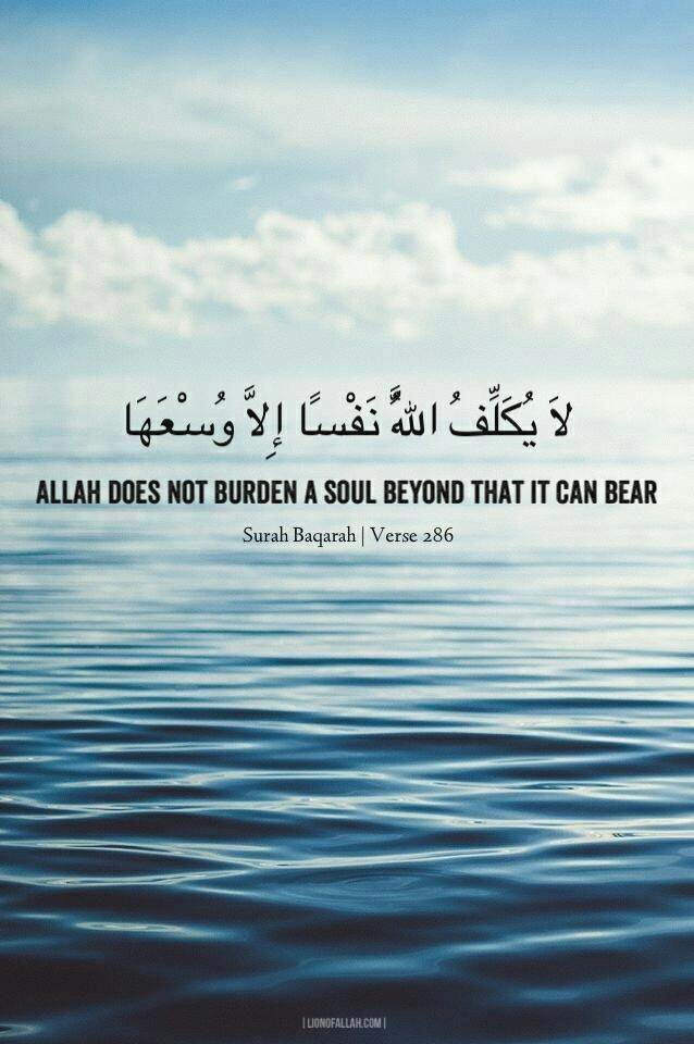 Allah tidak membebani seseorang itu melainkan sesuai dengan kesanggupannya