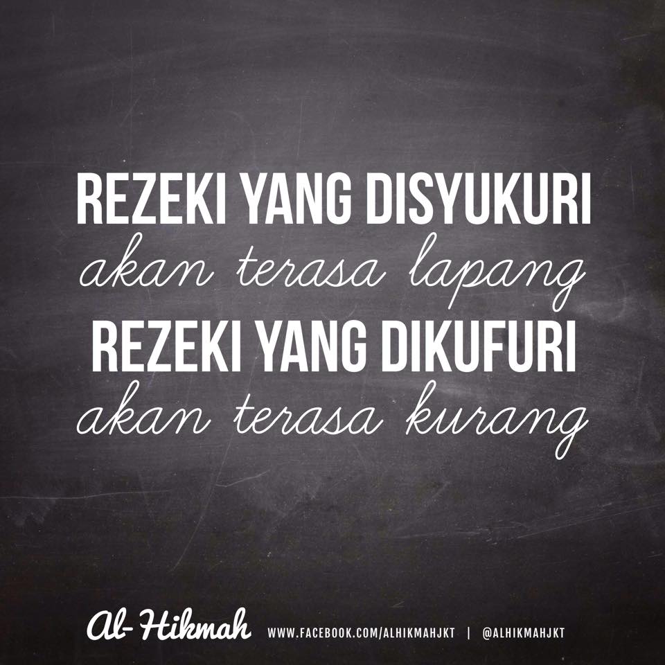 rezeki yang disyukuri